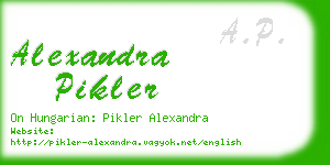 alexandra pikler business card